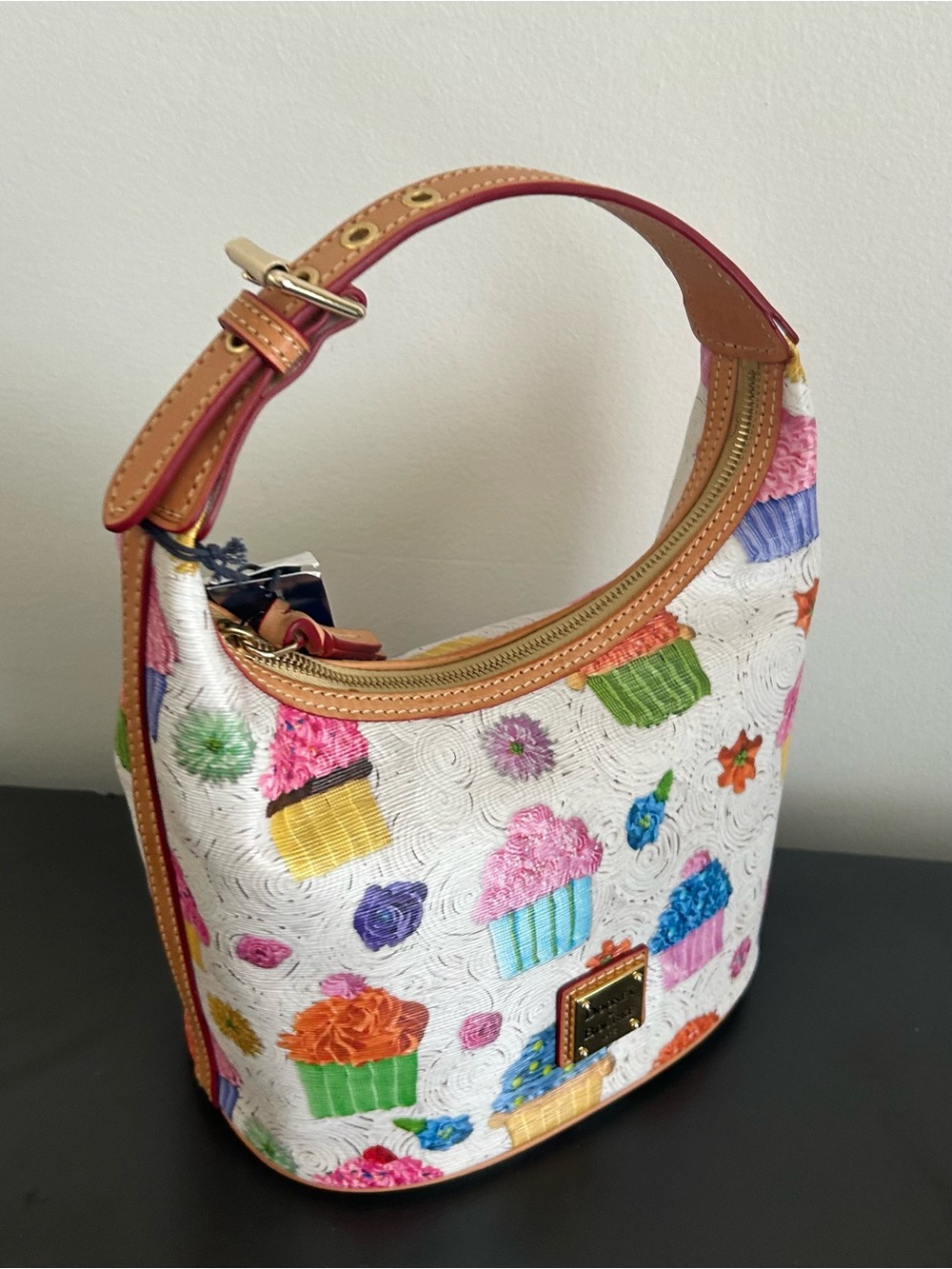 Dooney & Bourke Cupcake Print Leather Hobo Bag Limited Edition Novelty purse - Picture 7 of 16